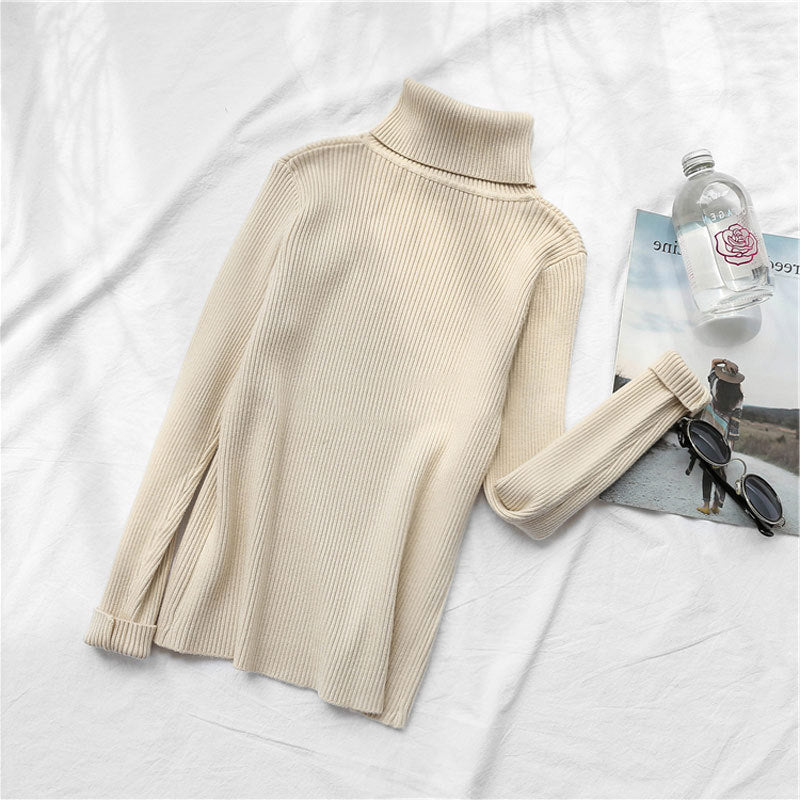 Turtleneck Sweater Women Knit Bottoming Shirt Winter Keep Warm Woozy Store