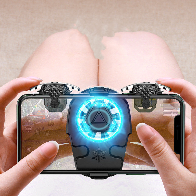 Compatible With Apple, Multi-function Mobile Phone USB Game Cooler System Cooling Fan Gamepad Holder Stand Radiator For Phone Woozy Store