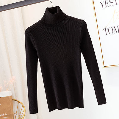 Turtleneck Sweater Women Knit Bottoming Shirt Winter Keep Warm Woozy Store