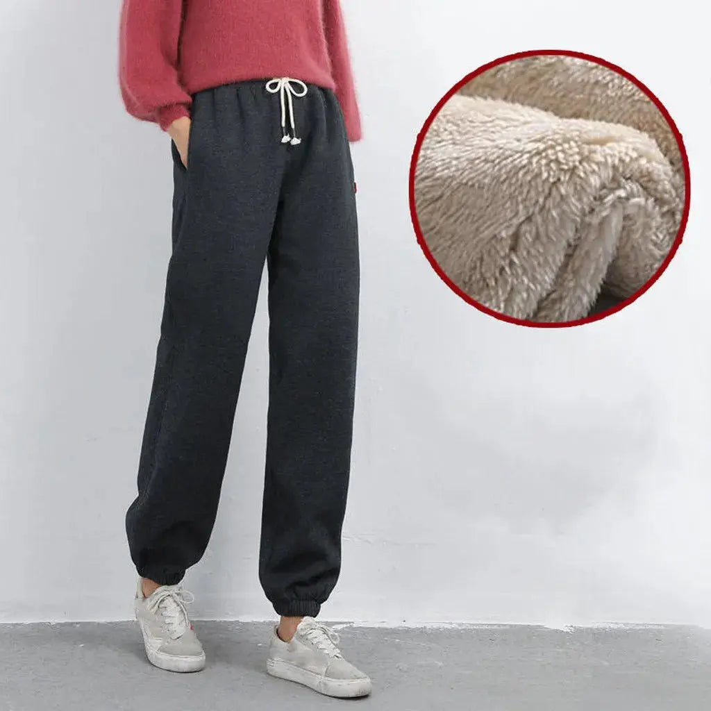 Women Winter Warm Leggings Thick Trousers Warm Fleece Plus Size Long Thicken Pants Fashion Casual Soild Color Leggings - Woozy Store