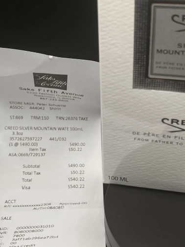 Creed Silver Mountain Water Men's 100ml Woozy Store