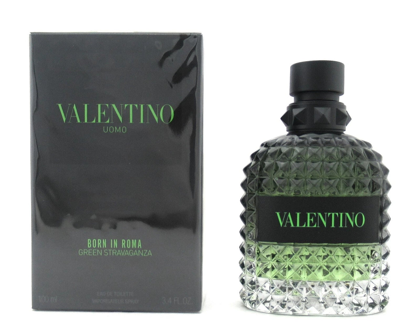 Valentino Uomo Born in Roma Green Stravaganza 3.4oz EDT for Men | Luxury Fresh Scent Woozy Store