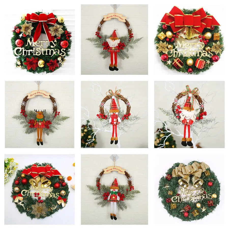 Christmas Decoration - Wreath Garland for Window Display, Door Hanging, and Venue Decoration Woozy Store