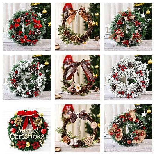 Christmas Decoration - Wreath Garland for Window Display, Door Hanging, and Venue Decoration Woozy Store