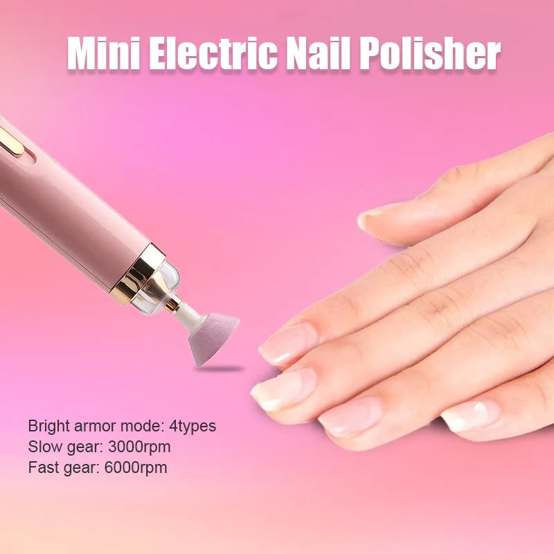 5 in 1 Electric Nail Polish Drill Machine With Light Portable Mini Electric Manicure Art Pen Tools For Gel Remover Woozy Store