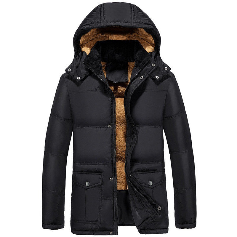 Clothing plus velvet padded jacket men winter Woozy Store