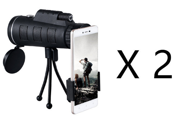 Compatible with Apple, Monocular Telescope Zoom Scope with Compass Phone Clip Tripod Woozy Store