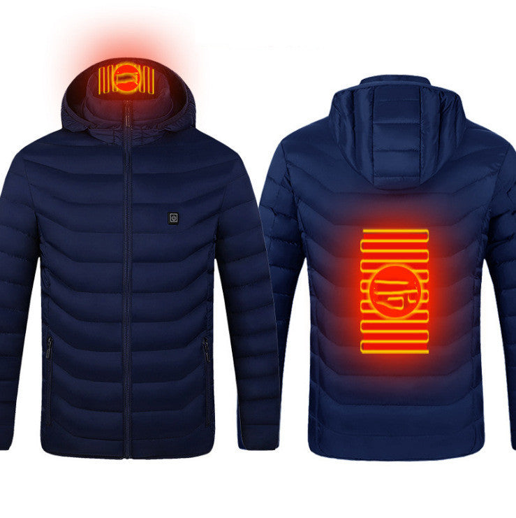 New Heated Jacket Coat USB Electric Jacket Cotton Coat Heater Thermal Clothing Heating Vest Men's Clothes Winter Woozy Store