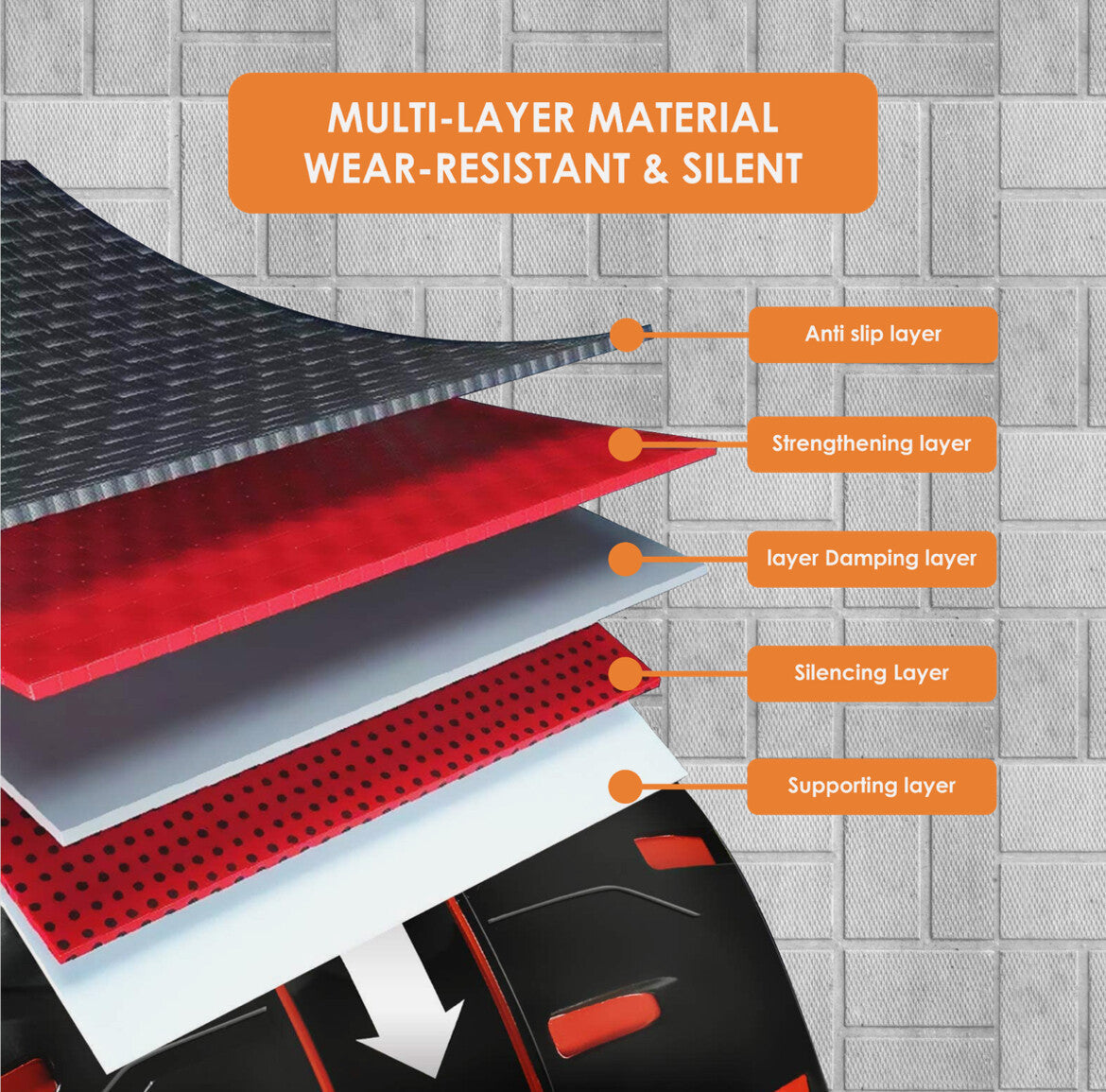 Pro Abs Roller Exercise Wheel Abdominal Core Strength Workout Muscle Cruncher Woozy Store