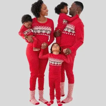 Christmas Printed Parent-Child Pajama Set for Christmas Woozy Store