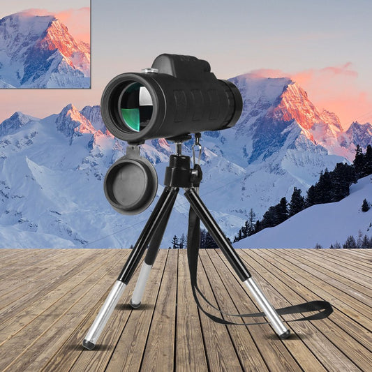Compatible with Apple, Monocular Telescope Zoom Scope with Compass Phone Clip Tripod Woozy Store