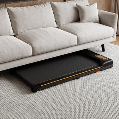 Folding Under Desk Walking Pad Treadmill – Adjustable Incline, 1–6 km/h Speed, Quiet Portable Walking Machine with LED Display, Remote Control & Transport Wheels, Black/Pink Woozy Store