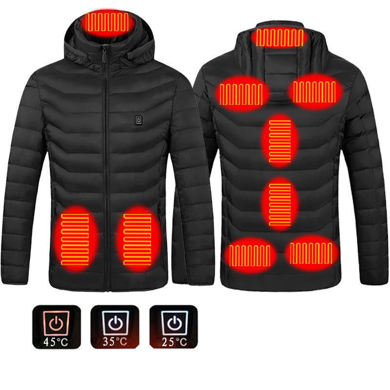 New Heated Jacket Coat USB Electric Jacket Cotton Coat Heater Thermal Clothing Heating Vest Men's Clothes Winter Woozy Store