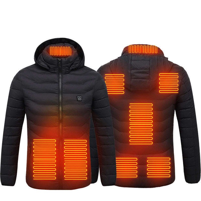 New Heated Jacket Coat USB Electric Jacket Cotton Coat Heater Thermal Clothing Heating Vest Men's Clothes Winter Woozy Store