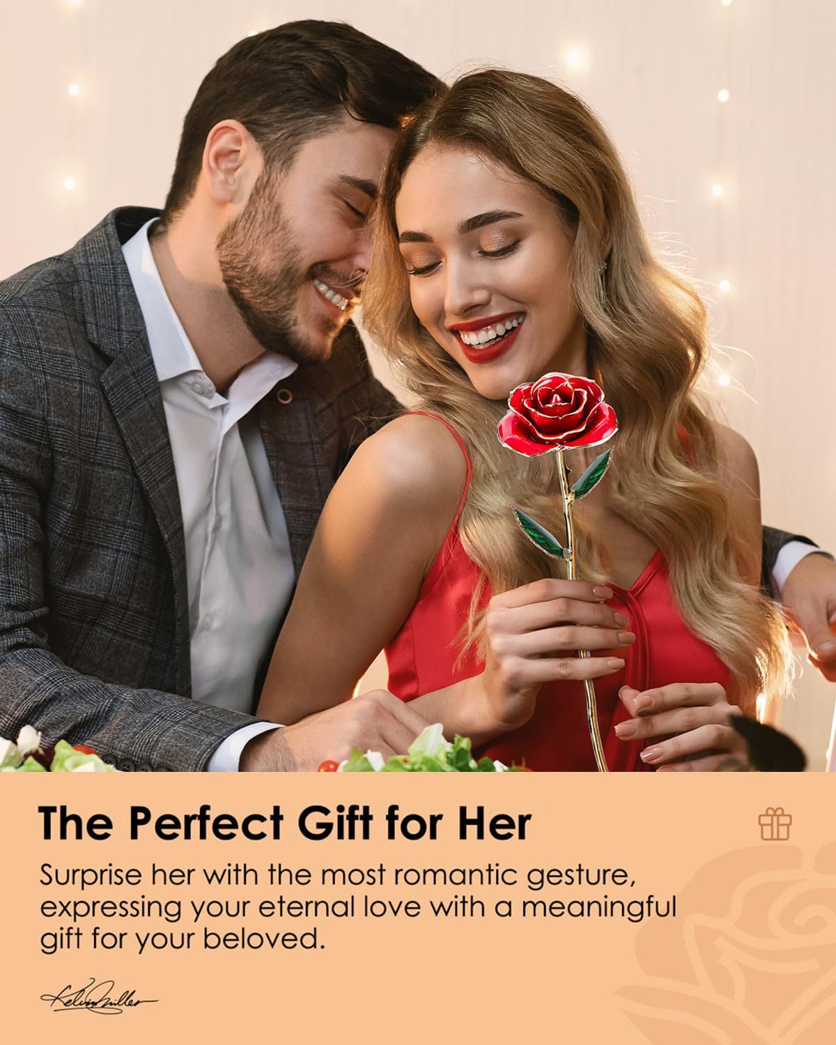 Gold Dipped Real Rose – Preserved Natural Flower with Gift Box, Romantic Eternal Rose for Her, Anniversary & Valentine’s Gift Woozy Store