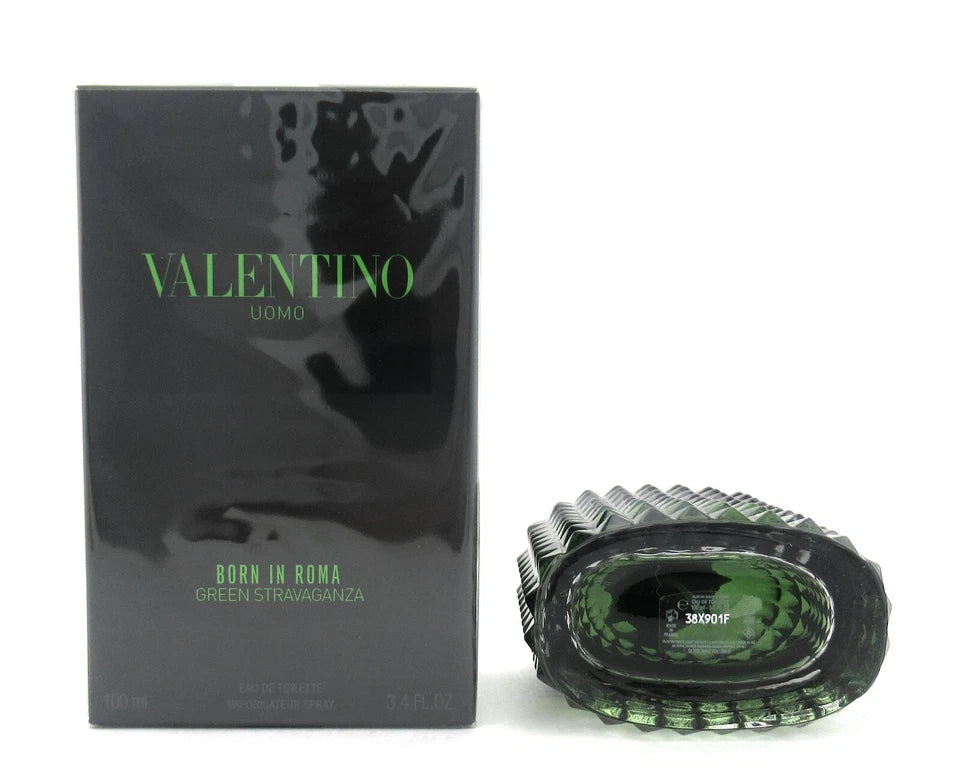 Valentino Uomo Born in Roma Green Stravaganza 3.4oz EDT for Men | Luxury Fresh Scent Woozy Store