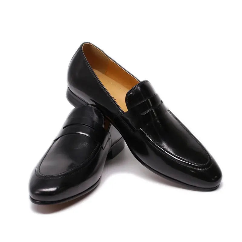 Branded formal loafers shoes genuine leather for men low price - Woozy Store