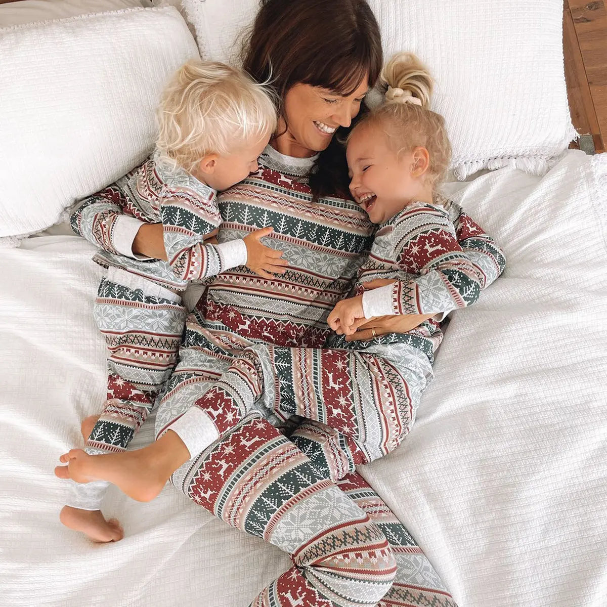 New Christmas Family Pajama Set for Parent-Child Matching Home Clothing Woozy Store