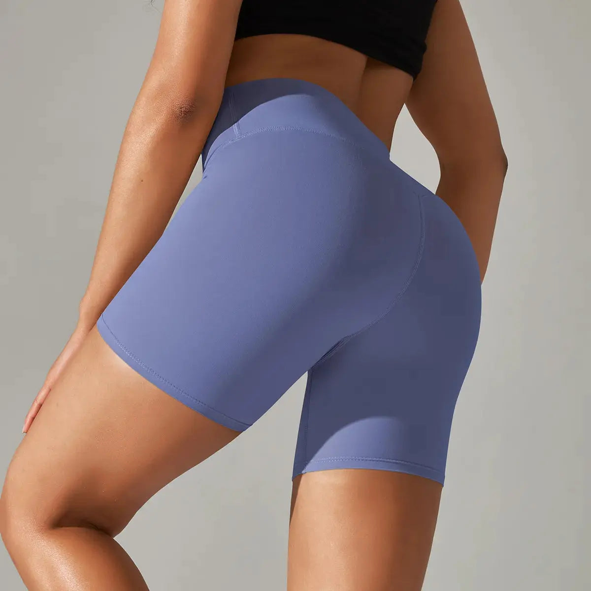 Women Sports Short Yoga Legging Shorts Squat Proof High Waist Fitness Tight Shorts Quick Drying Cycling Workout Gym Shorts - Woozy Store